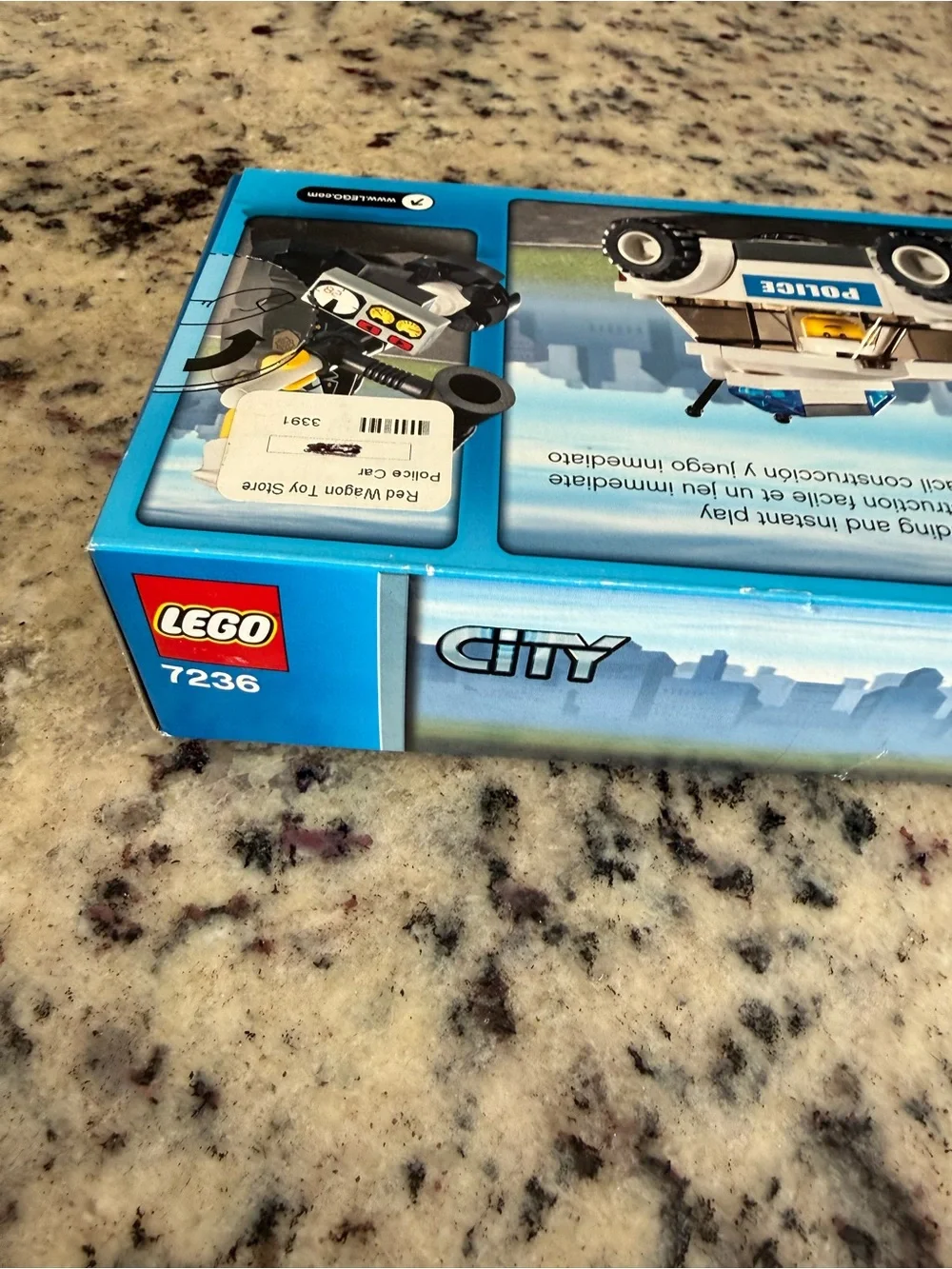 NIB Vintage LEGO City 7236 Police Car (2005) Sealed